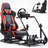 Anman Racing Simulator Cockpit Stand with red Racing Chair fit Logitech G29 G920 G923 Thrustmaster-86406010