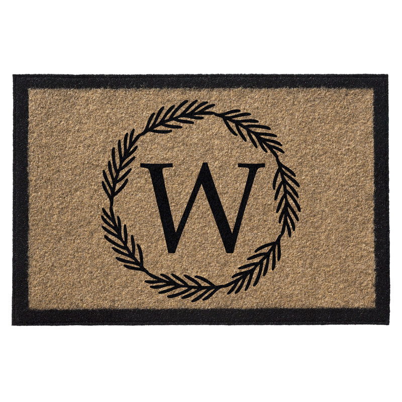 Tapis d'extérieur antidérapant Gabrien, L 36 po x L 60 po, Tanné