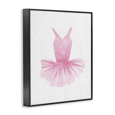 Aquarelle de tutu ballerine rose, estampe numérique, design par Camila Juncos