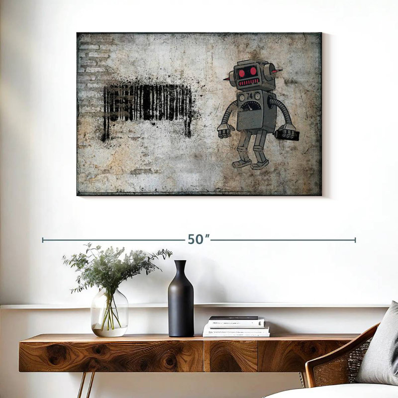 Kelan Robot Tag, 26" H x 39" W