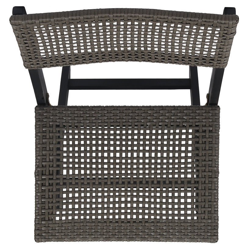 Chaise de patio bistro Rolston, Gris foncé
