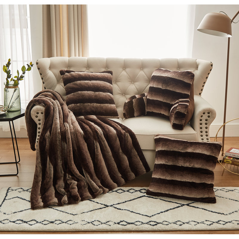 Housse de coussin de lecture en fausse fourrure à imprimé diy DIY, Sarcelle foncée