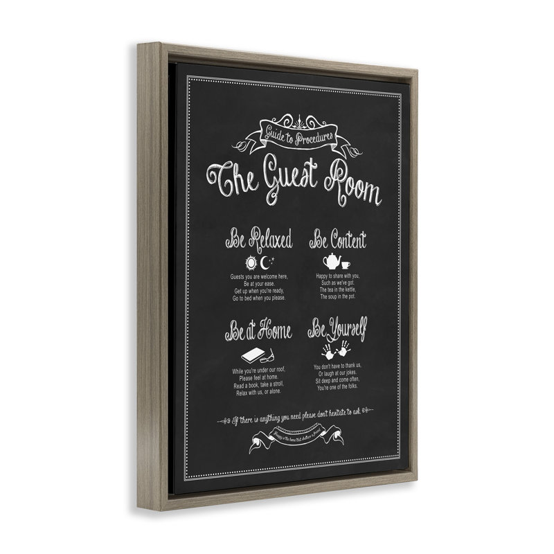 Art mural sur toile The Bed Guide, H 21 po x l 17 po x P 1,7 po, Cadre flottant orme Montalcino