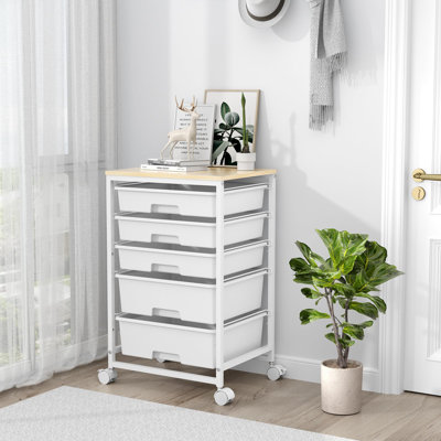 64.7cm H x 39.5cm W Utility Cart with Wheels