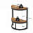 Slim Half Moon 2-Tier End Table - Rustic Brown, Semi-Circle Design, Space-Saving