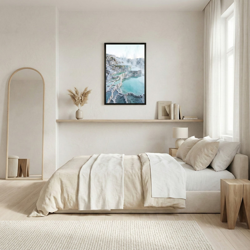 Art mural sur toile, "Steaming White", H 16 po x l 24 po