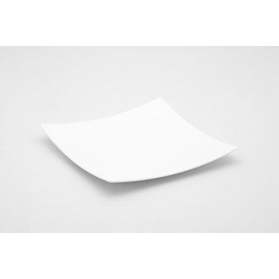 13" White Square Bone China Platter