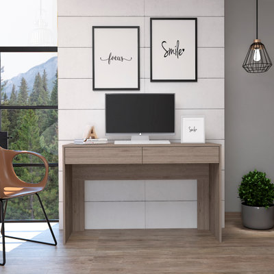 Bureau d'ordinateur à 2 tiroirs Wengue