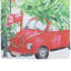 Drapeau de jardin rouge voiture et arbre de Noël extérieur-62929217