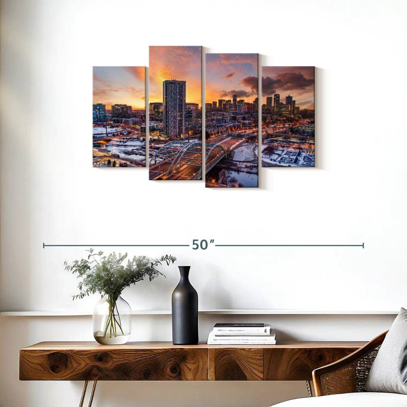 Coucher de soleil d'hiver Sireci Denver, H 22 po x l 36 po