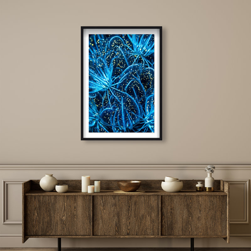 Neon garden Shadowbox Abstract Print by Oliver Gal, Black Frame, 10 x 15, 25.5"H x 17.5"W, Black Shadowbox