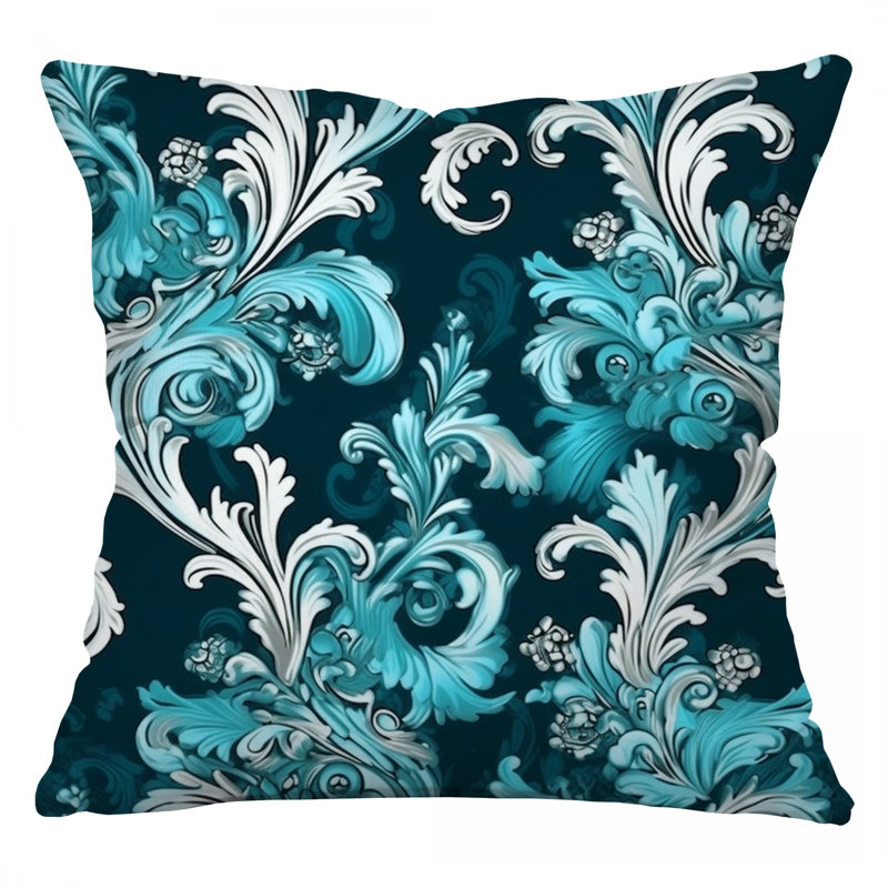 Blend Floral Microsuede Reversible Throw Pillow, 16"H x 16"W