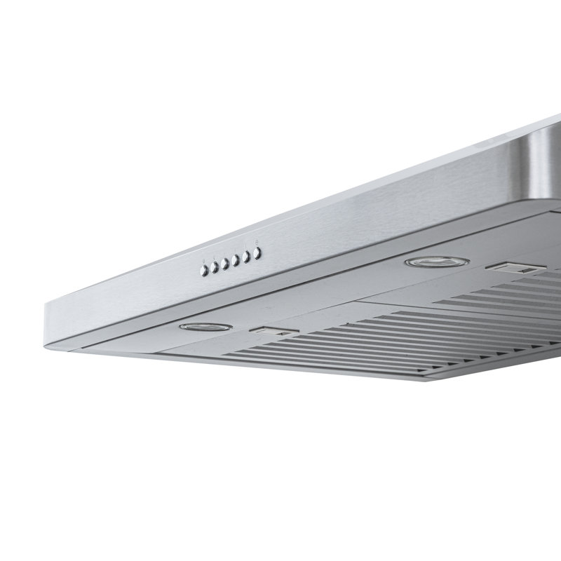 Hotte de cuisine PROLINE de 30 pouces, sous conduit, 600 CFM, acier inoxydable, lumières DEL, moteur de soufflage ULTRA-SILENCIEUX, 4 vitesses, garantie de 3 ans