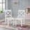 Chaise de bureau ou de repose-pieds en bois massif 11,25 po Merrill Kids, blanc
