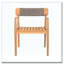 Ensemble de chaises de salle à manger en bois tressé avec accoudoirs-2092422181