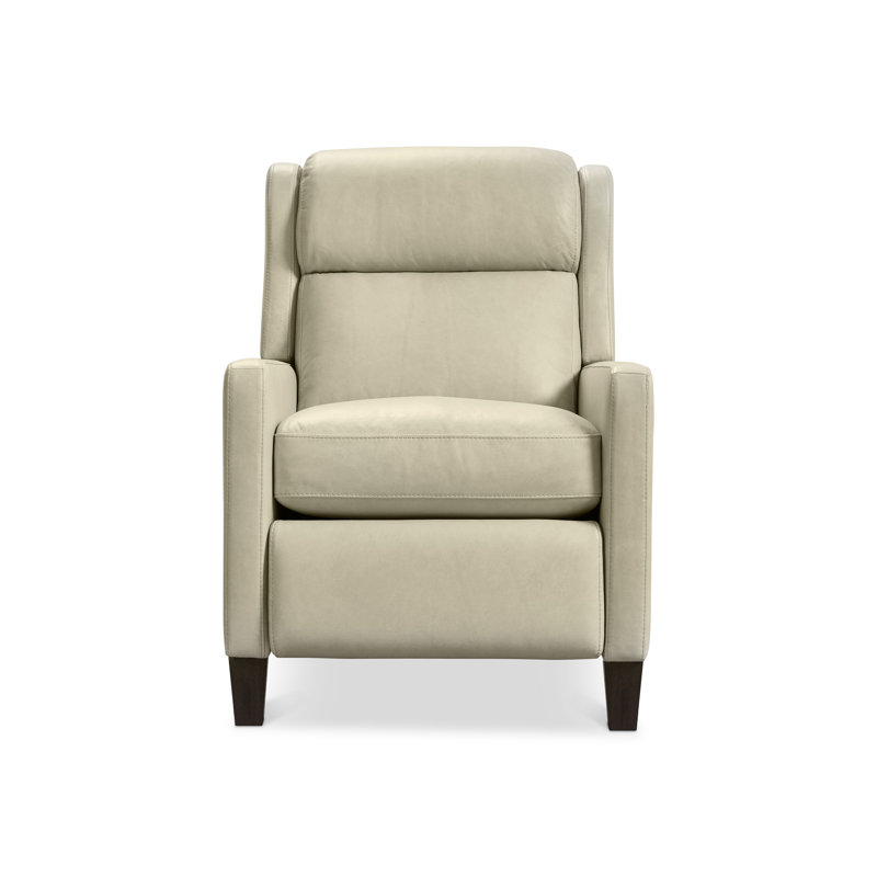 Bernhardt Hampton Leather Recliner, Cream, Umber Leather