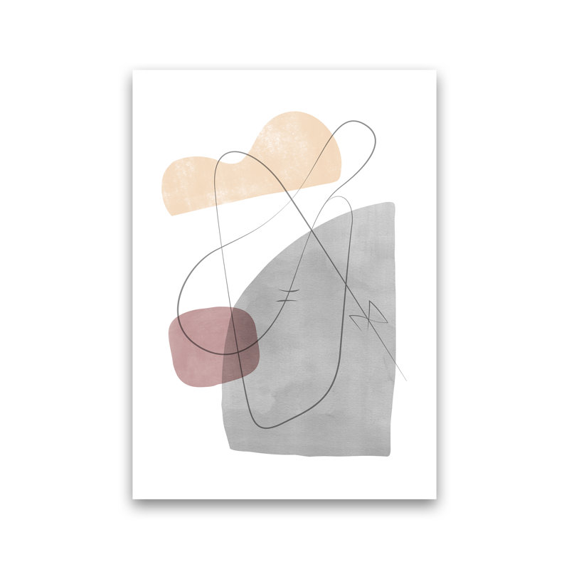 Abstraction With Grey Lines X - Print, No Framed, 30cm H x 21cm W x 1cm D