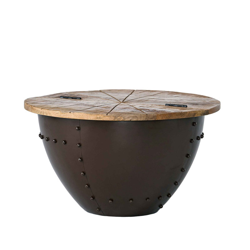 Table basse en bois et fer