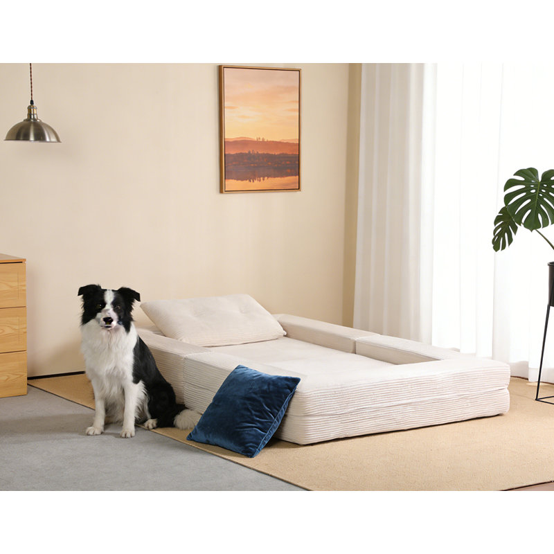 Compression Human Dog Sofa Bed, Beige