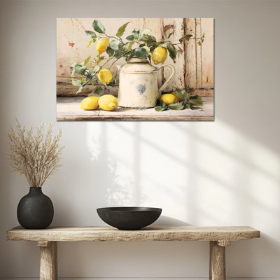 Art mural de citron, décoration murale rétro de cuisine d'art de citron, images de citron pour la cuisine, impressions d'art sur toile de fruits méditerranéen, affiche de décoration murale d'art italien pour art mural 20 po x 30 po
