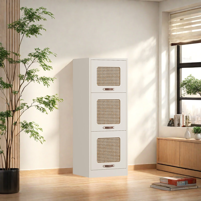 Rabehi, (3 tablettes) H 42,5 po x l 15,7 po x P 13,7 po, Blanc