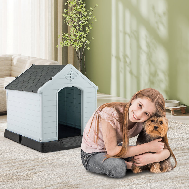 Abri imperméable intérieur / extérieur Dog House, H 28 po x l 25,5 po x P 27,5 po, Gris te bleu