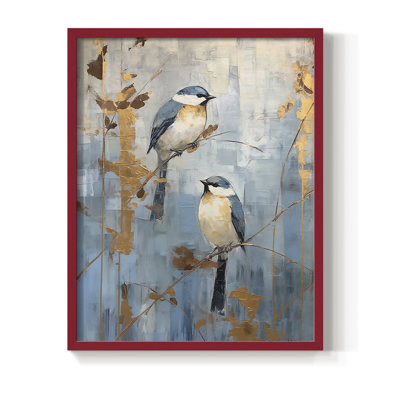 Série ANIMALS, impression encadrée, bois massif, H 30 po x l 24 po, Rouge