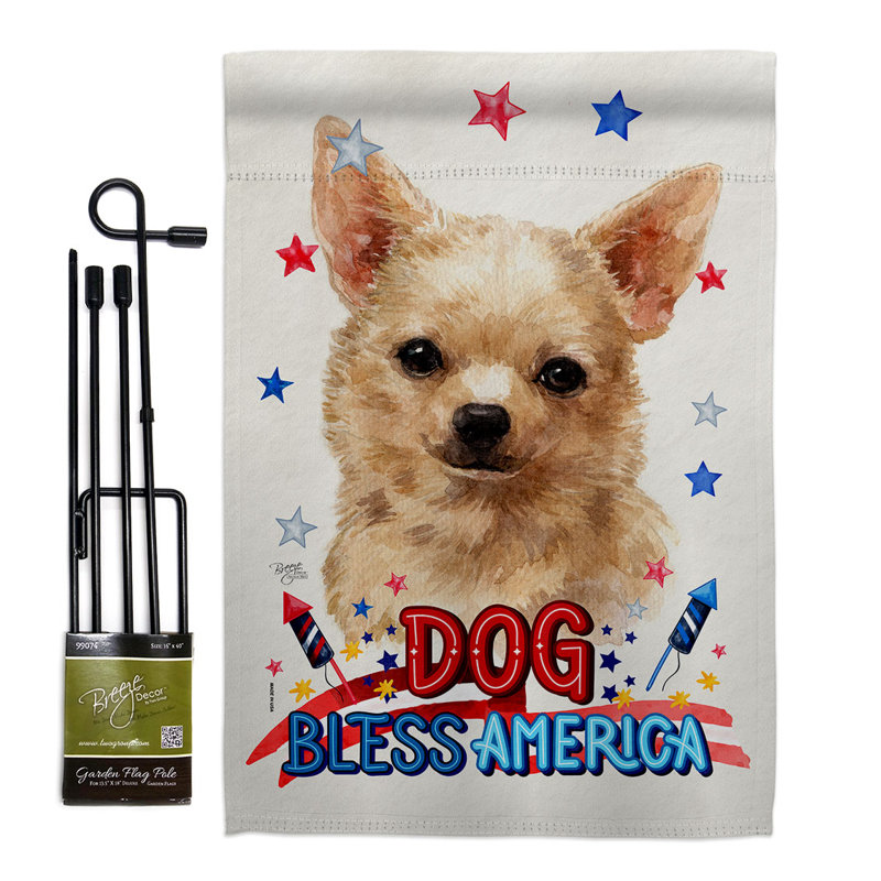 Drapeau de jardin patriotique en polyester Chihuahua, H 18,5 po x l 13 po