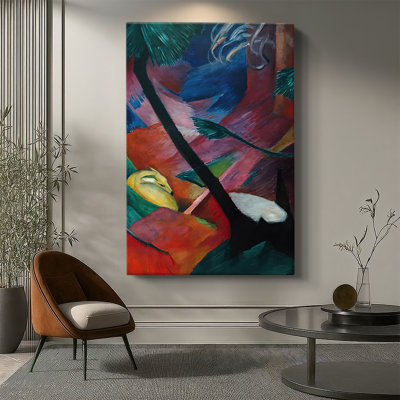 «Deer in the Forest II» par Franz Marc