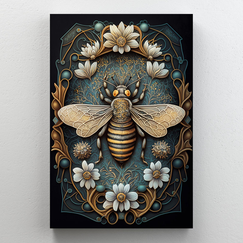 «Daisies and Bee», impression sur toile tendue, H 14 po x L 11 po x l 1,25 po