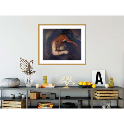 «Vampire» par Edvard Munch, impression giclée sur cadre