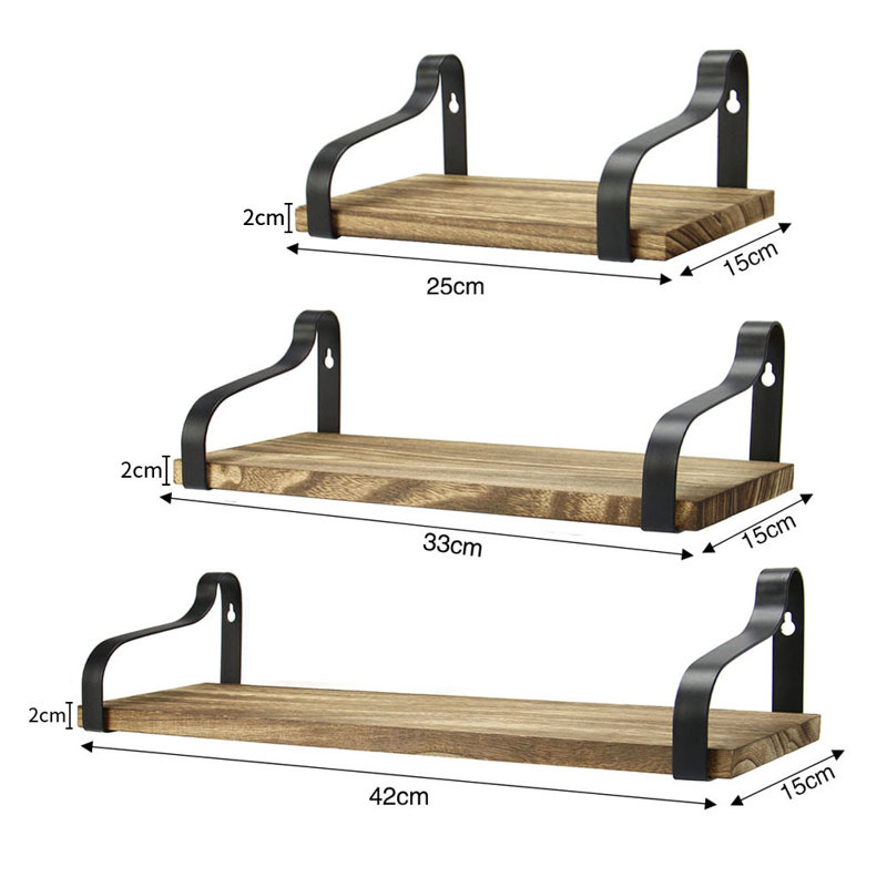 Grazia 3 Piece Floating Shelf