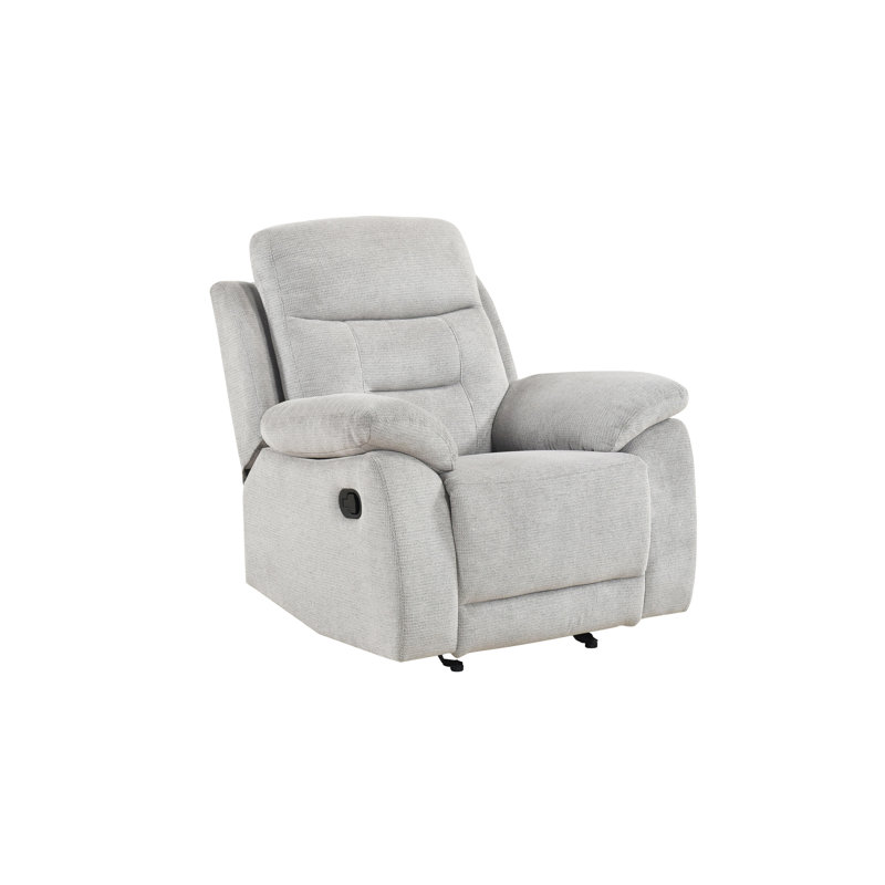 Fauteuil oscillant inclinable, chenille beige, Beige