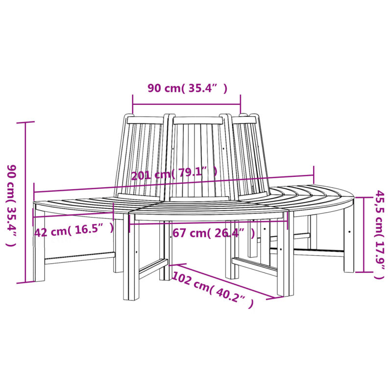 Dagrunn Outdoor Bench