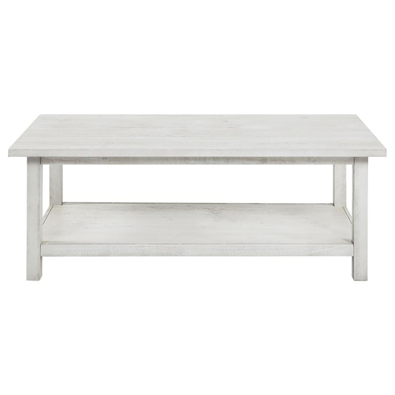 Table basse Raighs, Blanc patiné