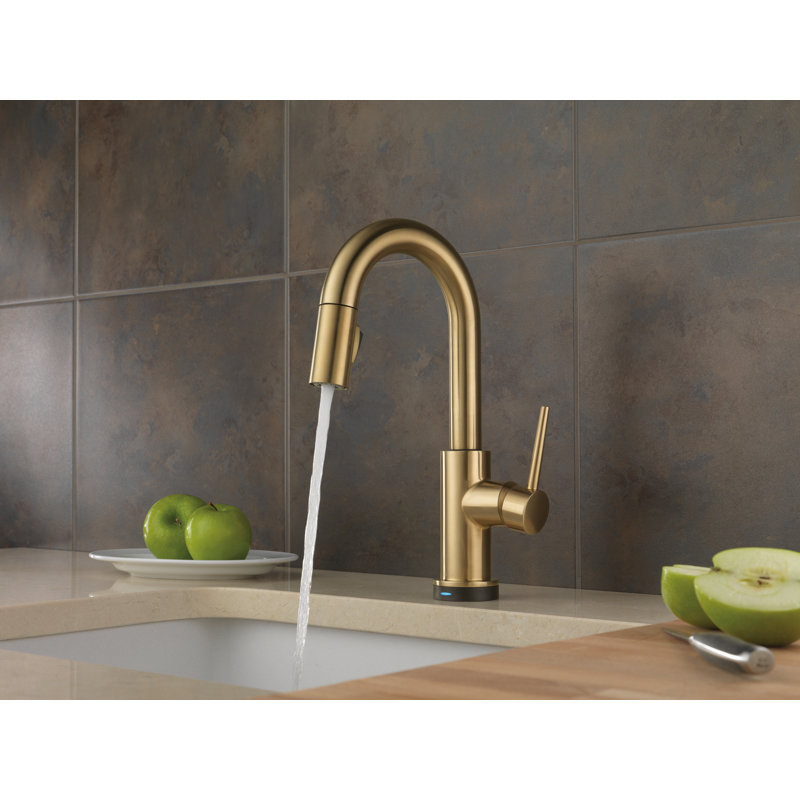 Trinsic Pull Down Touch Bar Faucet, Brilliance Champagne Bronze