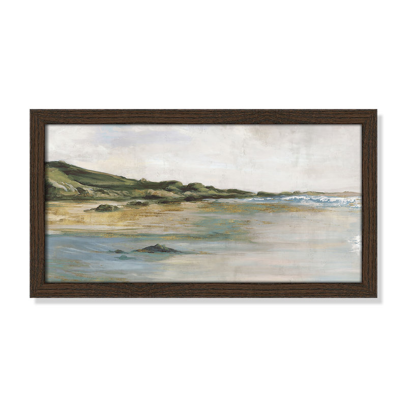 Impression «Tide’s Edge» par Casa Fine Arts, Noyer, Reproduction encadrée sans passe-partout, H 9 po x l 17 po x P 0,75 po