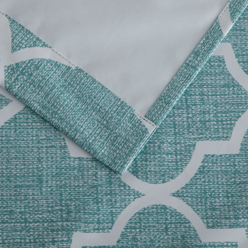 Puma Blackout Grommet Curtain Panels, Aqua, 52" W x 63" L