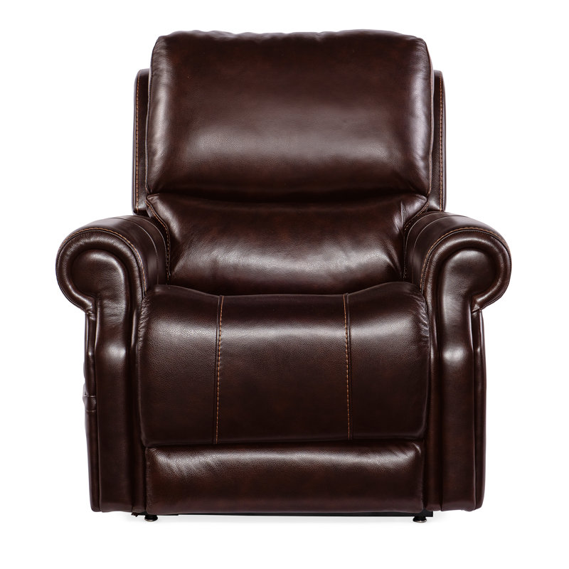 RC Recliner, Brown Genuine Leather