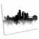 Corpus Christi Abstract City Skyline - Wrapped Canvas Print