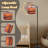  Arc Floor Lamp Colorful sunset viewed from pink sea beach soft Tall Modern Standing Lamp LED Adjustable Linen Lampshade 3 Color Temperatures