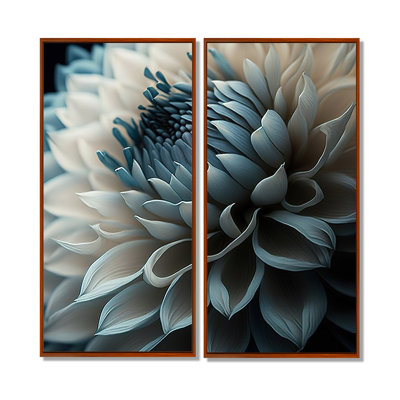Dahlia bleu et blanc II