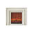 Beige Solid + Manufactured Wood Electric Fireplace