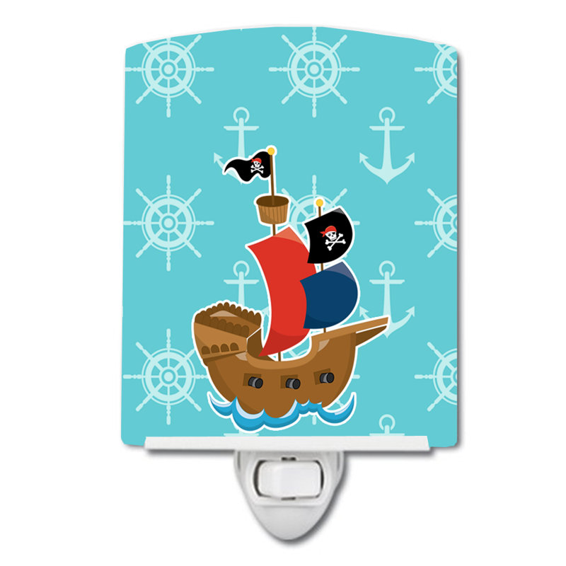 Pirate Ship Ceramic Night Light