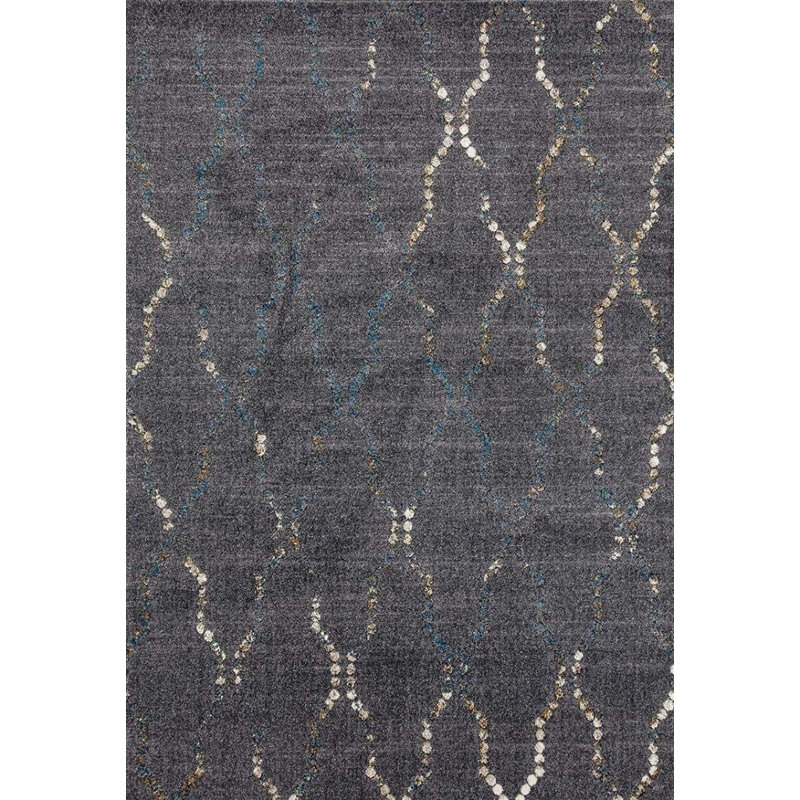 Tapis d'intérieur / extérieur gris Lissette, 2 pi x 3 pi 4 po