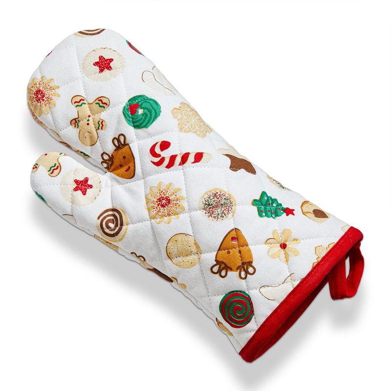 Sweetest Christmas Oven Mitt White Cotton