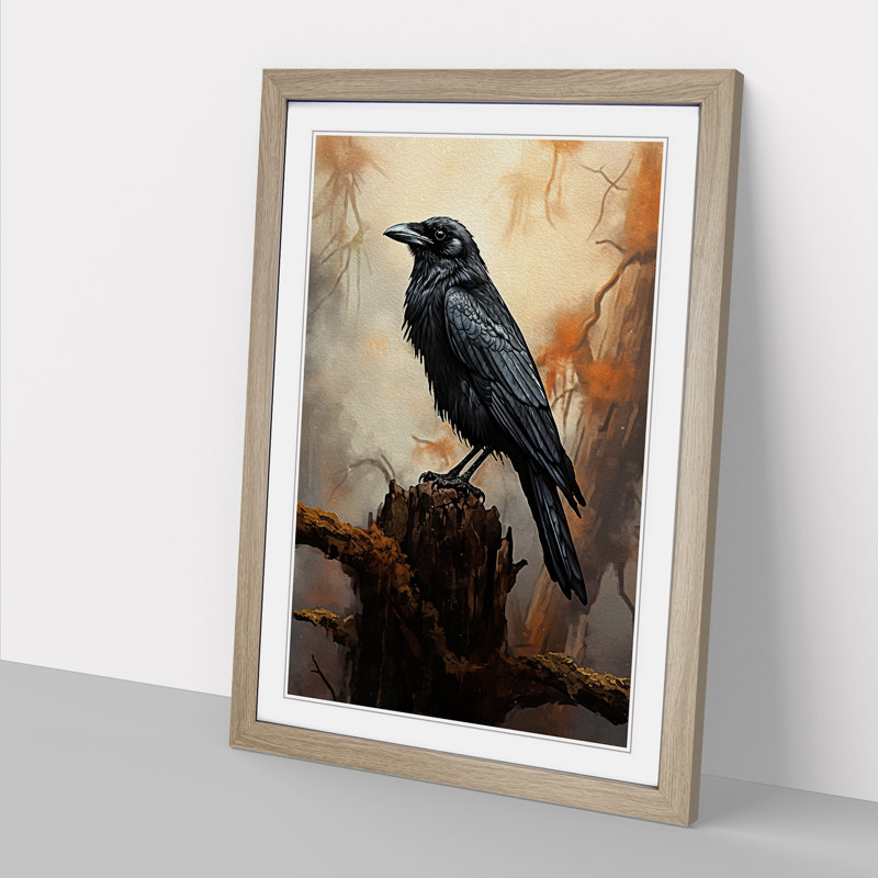 Single Picture Frame Print on Wood, Oak Framed, 64cm H x 46cm W
