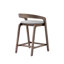 Tabouret de comptoir rembourré en bois Gurnaik-107848127-107848128