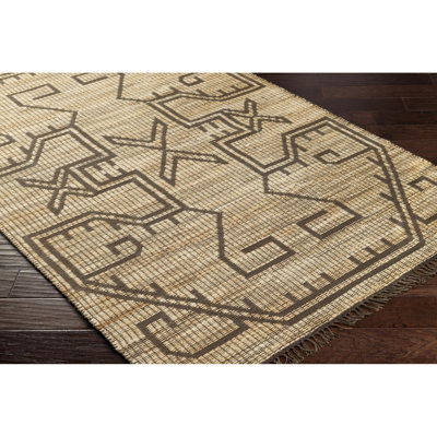 Edara Hand-Woven Khaki Jute Rug