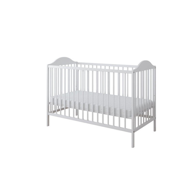 Toland Cot with Mattress, With mattress, White